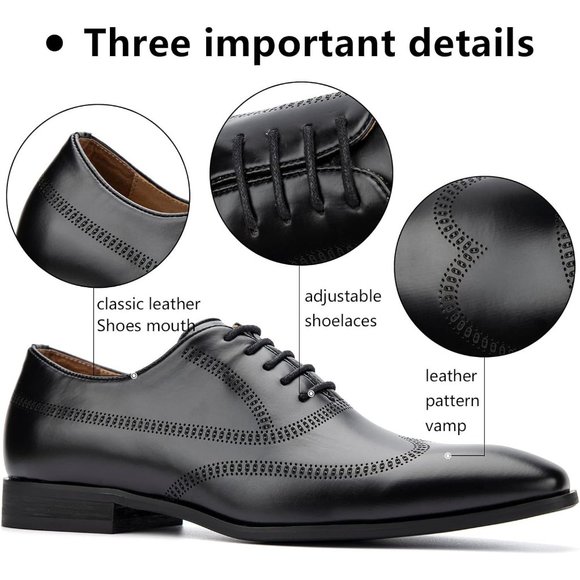 Men\'s Black Oxfords Luxury Business Casual Shoes Men\'s Lace-up Fashion Shoes main image 4